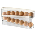 Auto Rolling Egg Holder for Fridge, Egg Dispenser/Organizer/Storage/Container with Lid for Refrigerator, Sturdy and Durable Space-Saving Egg Tray for 12 Large Eggs - size: 1pcs