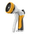 RESTMO Garden Hose Nozzle, Heavy Duty Metal Water Hose Nozzle with 7 Adjustable Spray Patterns, High Pressure Hand Sprayer with Flow Control, Best for Watering Plant & Lawn, Washing Car & Pet, Yellow - color: Yellow