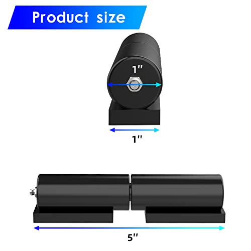 Heavy Duty Gate Hinges 5 Inches- 2 Pack Weld On Install Black Iron Barrel Hinge 450lbs Capacity for Swing Door Trailer Ramp Metal Driveway Gate Drive Gate - size: 5'' - 2 Pack