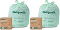 Compostic Compostable Trash Bags, 13 Gallon Tall Kitchen (100 Count) Bulk Pack — Extra Strong, Home Compostable, Plant-Based, Non-Toxic, Unscented Garbage Bags (Pack of 2) - size: 100 Count (Pack of 2), style: Tall 13 Gallon