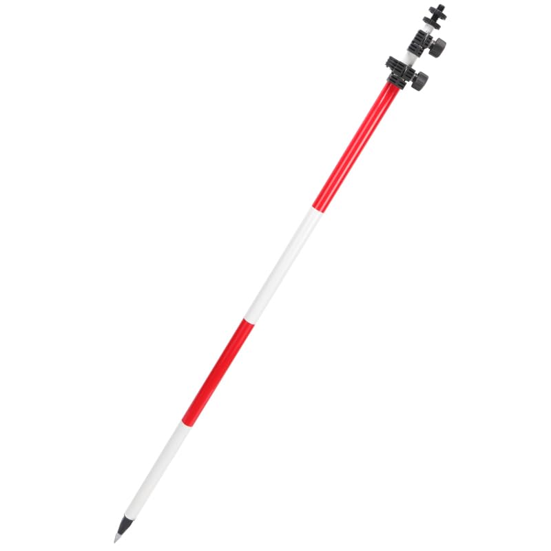 Surveying Aluminum Prism Pole, with Adjustable Adapter and Twist Lock for Land Surveying (11.81 FT/3.6 M) - size: 11.81FT/3.6M
