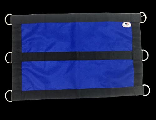 Majestic Ally 1200D 29"x19" Horse Stall Guard with Replaceable and Adjustable Length Straps and Replaceable Hardware (Royal Blue Black) - color: Royal Blue Black