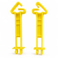 T Post Insulators 100 Pack, 5 inch Yellow Electric Fence Wire Clips | UV-resistant plastic, snap-on fit, holds fence wire away from metal T-posts for farm, ranch, pasture and garden fencing