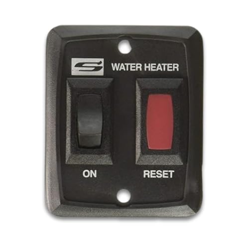 Suburban Single RV Water Heater ON/OFF Wall Switch, Black (234229) | Integrated indicator light, controls tank or tankless models from inside the RV, easy install, interior mount design - color: Black