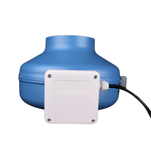 VENTS-US VKM 150 - Metal Inline Duct Fan for 6" Ducts with A Centrifugal Impeller (456 CFM) - Can Be Used As Either A Supply Boosting or Extract Boosting Fan