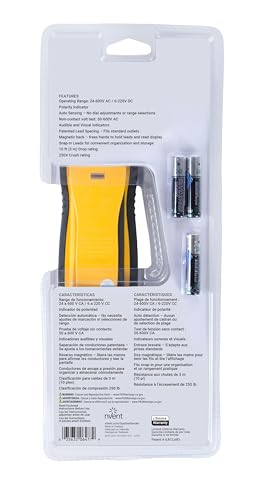 Sperry Instruments VC61000 Volt Check Voltage & Continuity Tester, Black & Yellow | Heavy-Duty Smart Meter with Circuit Alert Non-Contact Detection, Black & Yellow (Formerly: Sperry Instruments)