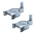 2-3/8" Chain Link Fence Gate Post Hinge - Use for 2-3/8 in. Outside Diameter [2 3/8" OD] Post/Pipe - Galvanized Chain Link Post Gate Hinge - Nut/Bolt Included for Hinge