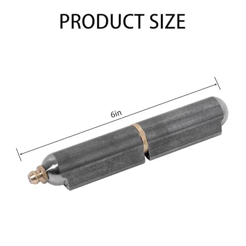4 Pcs 6 Inch BBQ Smoker Weld on Bullet Hinges,Heavy Duty gate hinger,Carbon Steel Weldable Barrel Hinge for Swing Door Trailer Ramp - size: 6 Inch