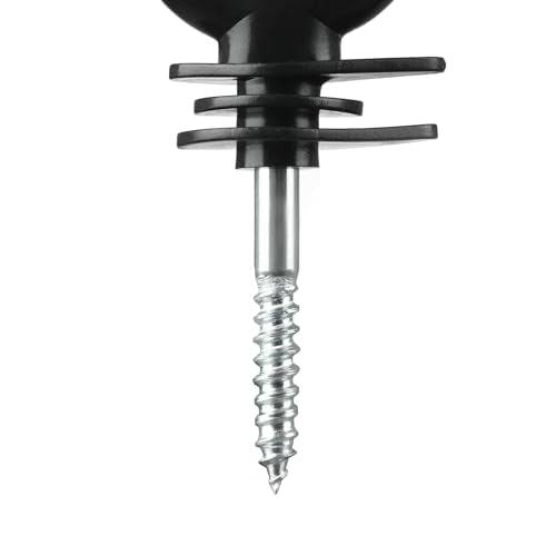 50PCS Screw-in Electric Fence Ring Insulators for Wood Posts | Heavy-Duty Steel Core · UV-Resistant · Fits Tape, Rope & Wire · Secure Hold