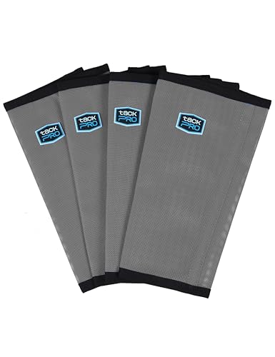 Horse Fly Boots for Horses Set of 4, Breathable Mesh Fly Leggings, Stay-Up Fly Leg Wraps for Summer - color: Dark Grey