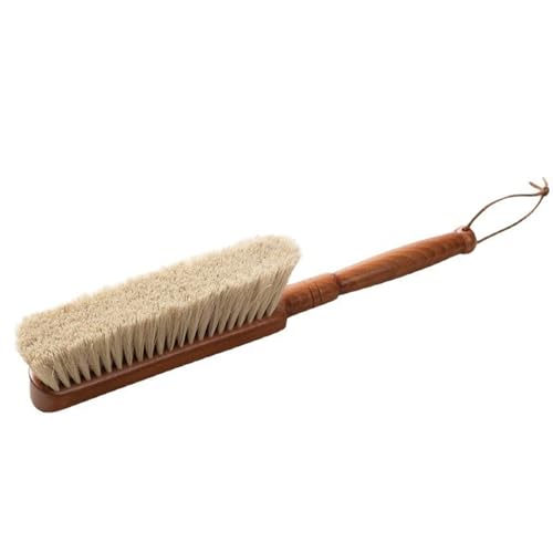 1 Piece Large Horsehair Hand Brush Soft Bristles Brush，Cleaning Brushes for Household Use，Broom Dust Brush，13.3 Inches Long Horse Hair Bench Brushes with Beech Wood Handle