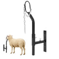 Steel Livestock Gate Attachment Nose Loop Headpiece - Height&Width | Adjustable, Powder-Coated & Galvanized, for Sheep & Goat Trimming, Grooming, Milking