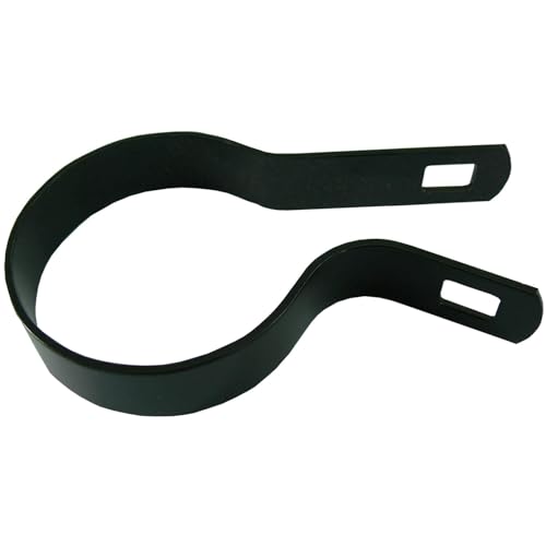 Black Coated Chain Link Tension Band, Durable Steel Chain Link Fence Hardware, Rust-Resistant, Easy Install, Includes Required Bolt (10, 2-7/8") - size: 2 Inch - 7/8 Inch