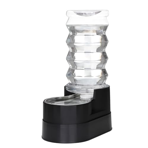RIZZARI 8L Elevated Dog Waterer: Comfort Height Design | Gravity Fed/No Power Needed/Anti-Spill Base/for Senior Dogs & Large Breeds/Living Room/Garden/ Easy-Clean - color: Classic Black, size: 8L
