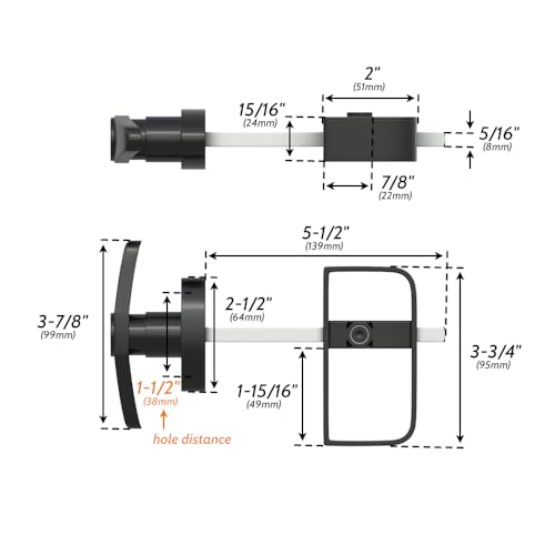 SKYSEN 4 Pack Shed Door Lock Latch, Shed Door T Handle Lock, 5-1/2" Steam- 2 Keys- Shed Door Hardware- Black(Shed Lock-4)