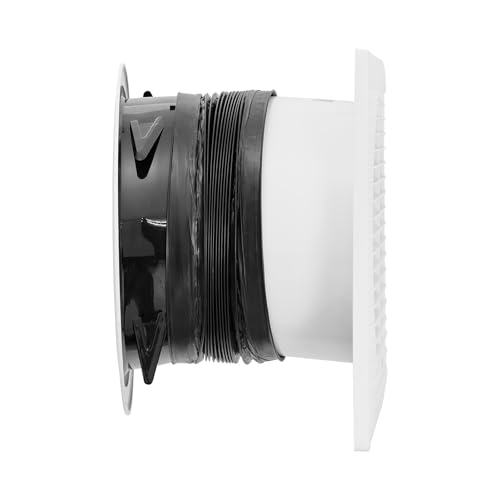 VEVOR Through-the-Wall Ventilation Fan， White Grille, 110 CFM, 6.8" Diameter Exhaust Fan Duct with 10-Inch Retractable Hose for Kitchen, Living & Laundry Room Workshop - size: 6.8 Inch Diameter