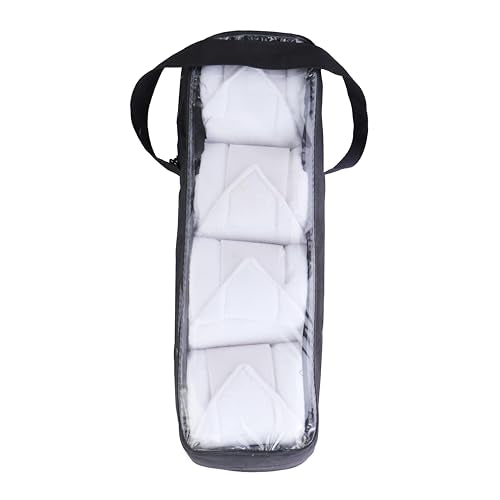 Horse Leg Bandage/Horse Leg wrap (Set of 4) Red, Blue, Navy Blue, Black, Pink, and White (White) - color: WHITE