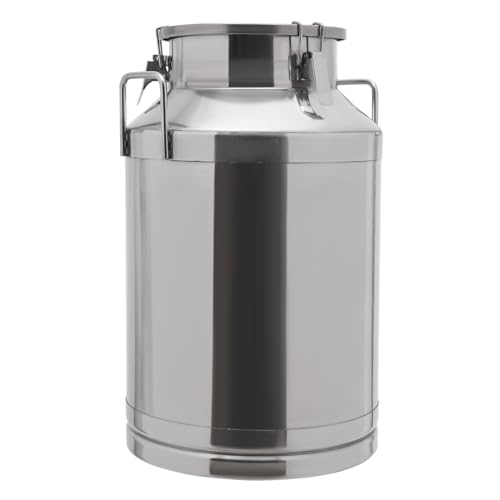 Stainless Steel Milk Bucket With Faucet, Large Liquid Container Storage,Stainless Steel Milk Can With Sealing Lid and Carry Handle,for Wine(60L/15.9 Gal,w/Faucet) - size: 60L/15.9 Gal,w/Faucet