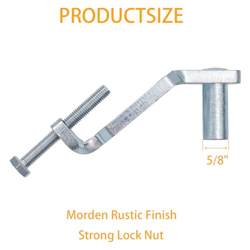 T-Post Gate Hinge with Arched Design, 5/8" Pin Shank Compatible with Metal T Post, Chain Link Gates, Farm & Backyard, 2-Pack