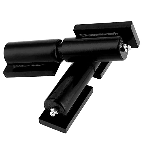 SHEUTSAN 2 Pack 7 Inch Heavy Duty Barrel Gate Hinge, Weld On Barrel Gate Hinges Trailer Gate Hinges with Steel Ball Bearing for Swing Gates, Trailer Ramp Gates, Black