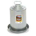 Little Giant® Double Wall Metal Poultry Fount | Poultry Waterer | Heavy Duty Galvanized Steel Waterer | Made in USA (Silver, 3 Gallon) - size: 3 Gallon