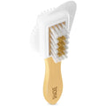 Suede Brush with Wood Handle – Nubuck Cleaner & Suede Shoe Brush | Suede Shoe Brush & Suede Cleaner — Rubber Bristles, Welts, Nylon/Brass Lift Dirt from Shoes, Boots, Bags & Purses - size: 2 - Suede Brush w/ Wood Handle