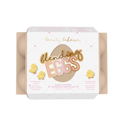 Beauty Bakerie Blending Egg Beauty Sponge Cosmetic Face Make up Blender Sponge Applicator for Powder, Liquid, Foundation, Concealer and Blending, Latex Free 6 Pack Set, Pink/Turquoise - color: Pink/Turquoise