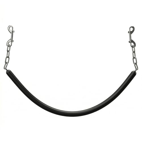 Lontcs Rubber Covered Horse Stall Chain | Stall Guard Gate Chain with 2 Double-Ended Snaps, Barn Door Fence Hardware,Horse Accessories for Real Horses 45.5 Inch Long