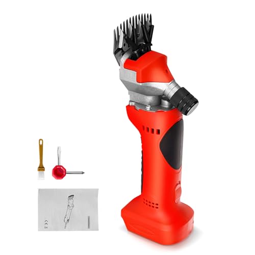 Cordless Electric Sheep Shears, Professional Heavy Duty Shearing Clippers 550W Brushless Motor 2800RPM Animal Grooming Clippers Farm Livestock Haircut Trimmer for Ma-kita 18-21V Batteries (Tool Only)