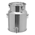 2.64 Gallon Milk Can - 304 Stainless Steel Milk Bucket with Sealed Lid, Milk Transport Barrel with Spigot for Liquid Storage, Ideal for Milk, Wine, and Beverages - size: 2.64 Gallon
