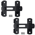 DOUBLE 2 C Barn Door Lock, 2 Pack Sliding Barn Door Lock Hardware Gate Latches, Carbon Steel Door Latches for Barn Door Cabinet Window Closet Door, Black, 2 Pack - style: 2 Pack