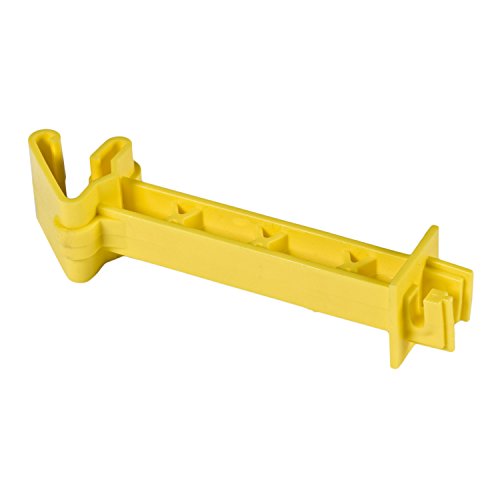 Zareba IT5XY-Z Snap-on 5-Inch Extender Insulator, 25 per Bag, Yelllow | Yellow Insulator for 1.25 or 1.33 Studded T-Post, No Hardware Needed, Livestock Cattle Farm Fencing Systems - size: 25 Pack