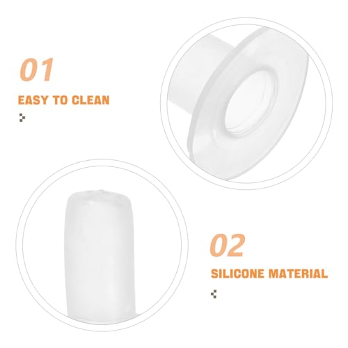 Kisangel 5 Pack Calf Bottle Nipples Soft Silicone Goat Nursing Nipple Leakproof Pet Feeding Nipple for Young Animals Replaceable Teat for Milk Feeding Supplies