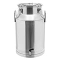 40L/10.57 Gallon Milk Can with Faucet, Stainless Steel Heavy Duty Locking Lid Pail with Spigot, Airtight Food Liquid Storage Container for Wine, Water, Grain, Home, Farm, Kitchen, Commercial Use - size: 40L / 10.57Gallon