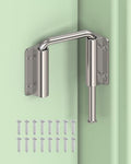 90/180 Degree U Patio Sliding Door Loop Lock Latch, Silver | Aluminum Alloy Security Bolt Lock , Multi-Angle Mounting for Barn, Garden, Fence Gate & Window - color: Silver-1 PC