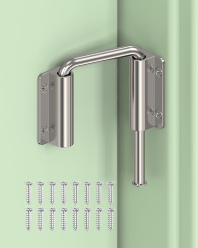 90/180 Degree U Patio Sliding Door Loop Lock Latch, Silver | Aluminum Alloy Security Bolt Lock , Multi-Angle Mounting for Barn, Garden, Fence Gate & Window - color: Silver-1 PC