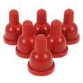 UPKOCH 6 Pcs Goat Nipples for Feeding Baby Goats, Red Rubber Lamb Nipple Milk Bottle Pacifier, Orphaned Sheep Small Animal Feed Supplies