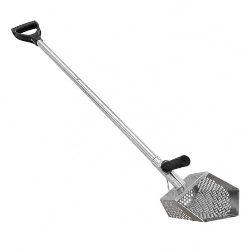 Outlaw Premium Stainless Steel Beach Sand Scoop for Metal Detecting (Scoop + Long Handle) - size: Scoop + Long Handle