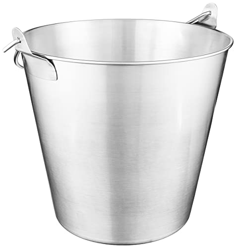 Winco 13 qt Stainless Steel Utility Pail | Easy handle, Seamless design, Corrosion resistant