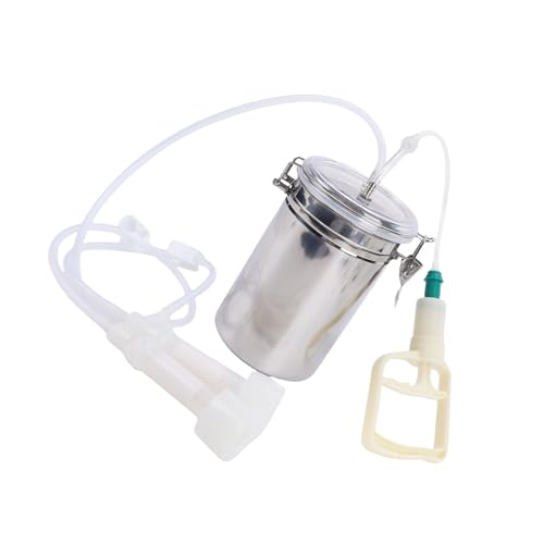 Manual Milking Machine, Goat Milking Machine Cow Hand Vacuum Pump Portable Milking Kit 2000ml Effort Saving Cow Milking Machine for Milk Plant Farm