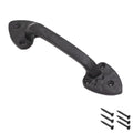 7 Inch Spear Barn Door Handle - Black Cast Iron Pull for Sliding Doors, Gates, Sheds, Fences, Closets - Indoor Outdoor Farmhouse Hardware - size: 7", style: Spear