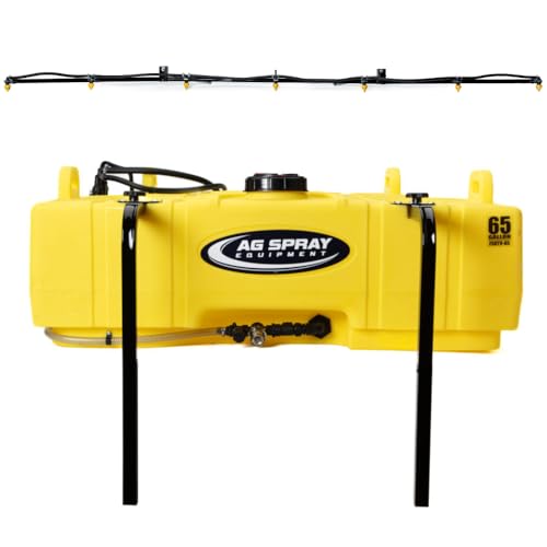 65 Gallon UTV Sprayer - 7 Nozzle Folding Boom | 4.0 GPM 12V Pump, 140 Inch Spray Width, Heavy-Duty Weed & Fertilizer Sprayer for Side by Side, Pasture & Row Crops - style: Folding Boom (7-Nozzle)