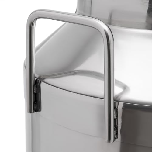 60L/15.85Gal Milk Can with Faucet, Stainless Steel Milk Transport Cans Wine Pail Bucket Tote Jug Pot Oil Liquid Storage Barrel with 2 Handles Milk Container with Lid for Grain Wine Liquid - color: 60l-15.85gal With Faucet