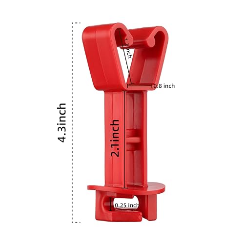 25-Pack Electric Fence Chain Link Extended Insulators, Red | Secure Offset Design · Fits Chain Link Fences & U Posts · For Wire, Polywire, Poly rope & Tape - color: Red