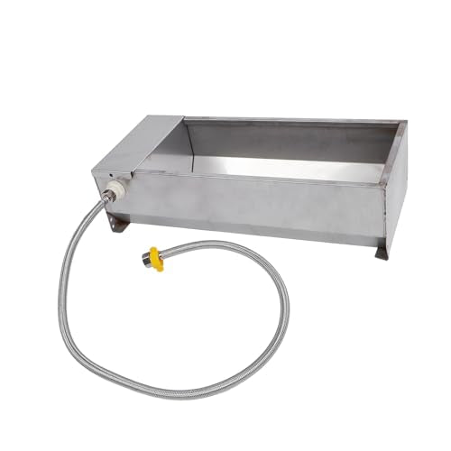 Sorandy Automatic Livestock Water Trough, Self Filling Animal Drinking Water Bowl with Float Valve, Stainless Steel Animal Water Tank for Chicken Duck Goose Cow Sheep Farm, Large Capacity