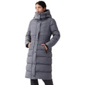 IKAZZ Women's Winter Coats, Thickened Warm Insulated Vegan Down Long Parka Jacket with Hood - color: Gray, size: X-Small