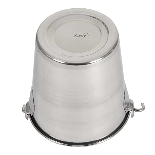 Lindy's 2-Quart Stainless Steel Bucket, Durable Seamless Bucket for Many Home Tasks, Carry Water or Milk, Fill with Food, Use as a Flower Pot, Cleaning Bucket, Table Centerpiece and Much More - size: 2 quarts