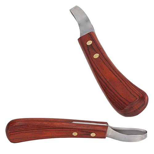 KUIDAMOS Hoof Knife for Horses, Double Edged Hoof Trimming Knife Hoof Trimmers with Cattle Horse Farrier Tools with Handle Farrier Hoof Loop Knife Farrier Supplies for Cutting