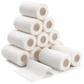 TOBWOLF 12PCS Self Adhering Bandage, 4" x 5yd Cohesive Elastic Bandage Wrap | Breathable & Non-Woven Fabric, Elastic Bandage Tape, Protective Vet Wrap for Outdoor Hunting Rifle Knife Handles - size: 4" x 5yd