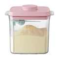 Formula Container - 1700ml Airtight Formula Dispenser One Button Handy Milk Powder Container BPA-Free Storage Containers with Scoop and Scraper Transparent 730g - color: 1700ml Pink